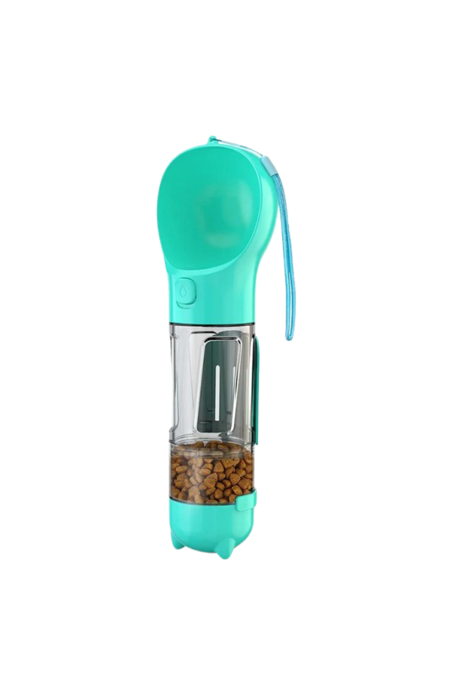 Travel Water Bottle, Food Container, Waste Bag Dispenser & Scoop