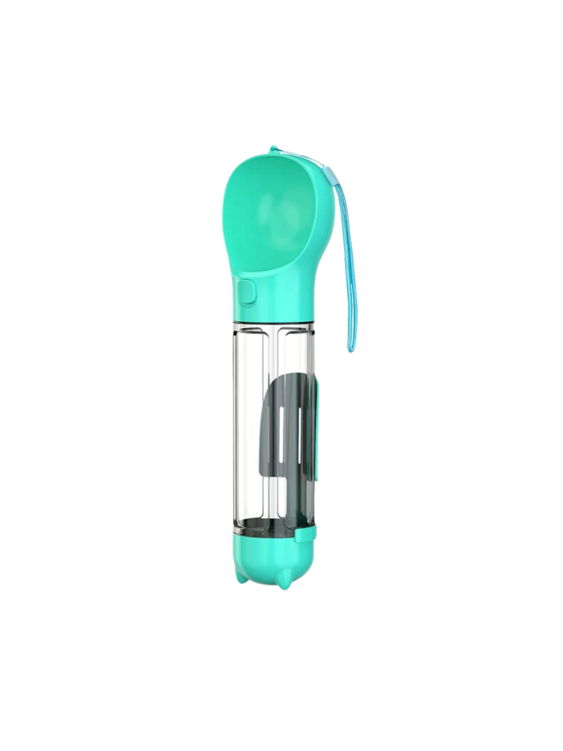 Travel Water Bottle, Food Container, Waste Bag Dispenser & Scoop