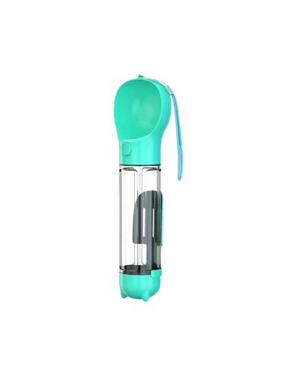 Travel Water Bottle, Food Container, Waste Bag Dispenser & Scoop