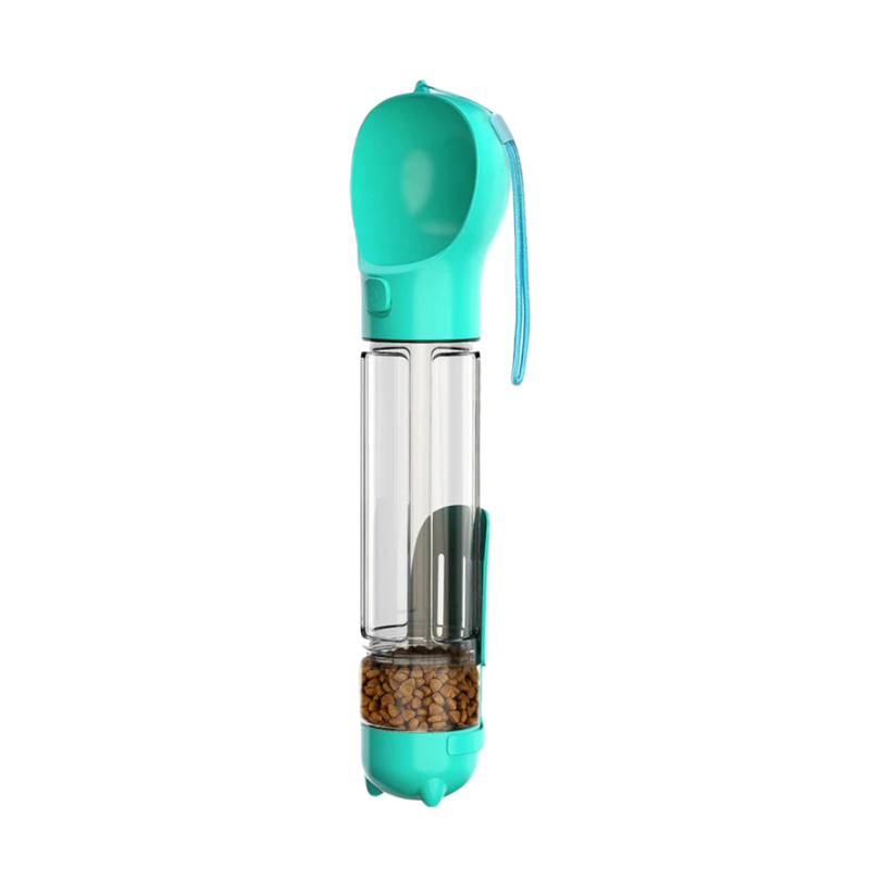 Travel Water Bottle, Food Container, Waste Bag Dispenser & Scoop