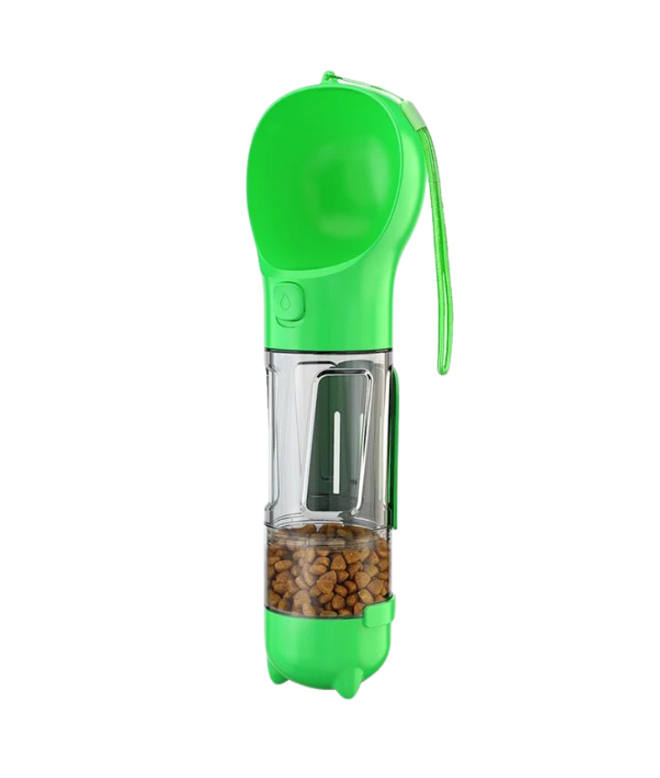 Travel Water Bottle, Food Container, Waste Bag Dispenser & Scoop