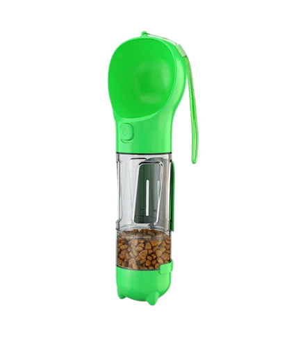 Travel Water Bottle, Food Container, Waste Bag Dispenser & Scoop