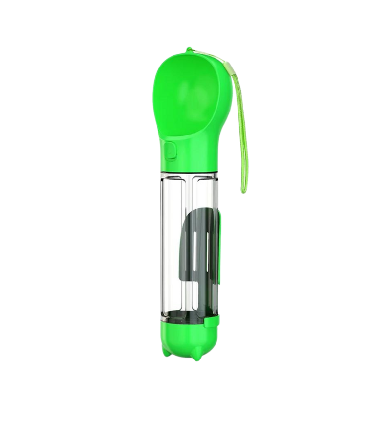 Travel Water Bottle, Food Container, Waste Bag Dispenser & Scoop