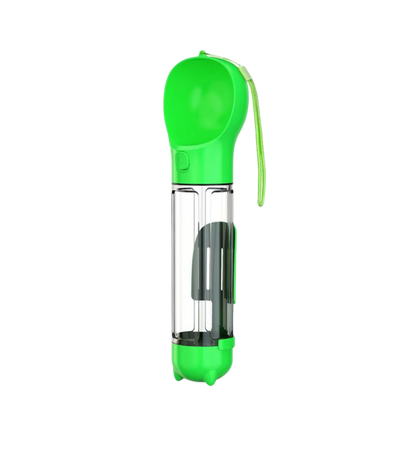 Travel Water Bottle, Food Container, Waste Bag Dispenser & Scoop